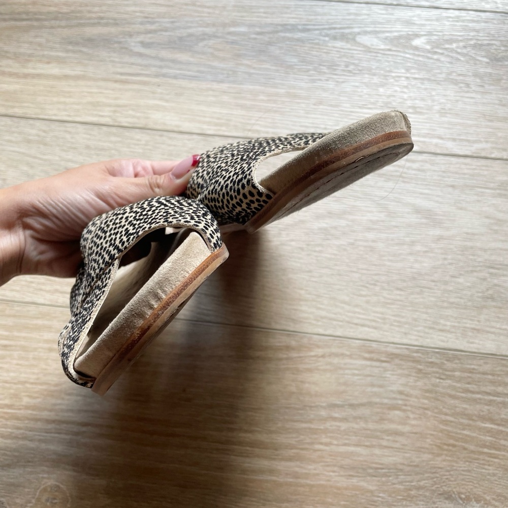 LINEA Paola Cheetah Print Calf Hair Sandals - Picture 2 of 5